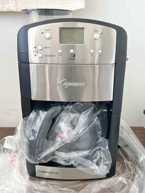 NIB Capresso Coffeeteam GS 10 Cup Digital Coffee Maker Stainless Black W Grinder